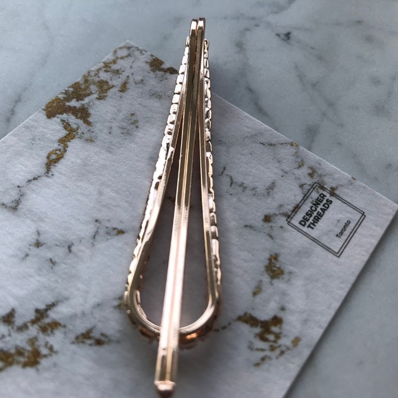 ✨Crystal Rhinestone Edge Barrette - Pink+Rose Gold - Picture 5 of 6